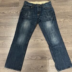 Sonoma Life + Style Mens Blue Denim Jeans 33X32 (33x30) Straight Leg Med Wash